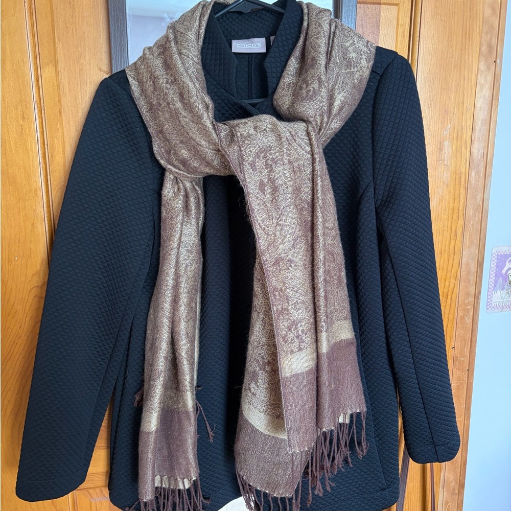 Chico’s knew without tags quilted lightweight, black jacket